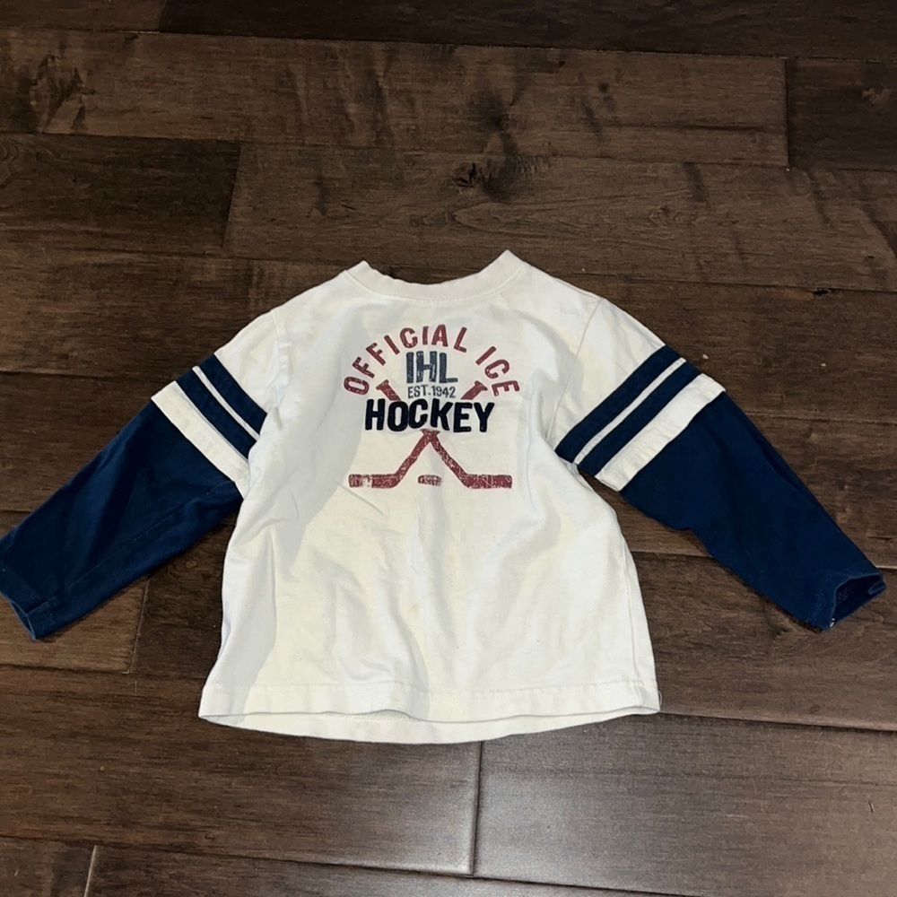 4/$20 Long Sleeve Hockey Themed  boysShirt